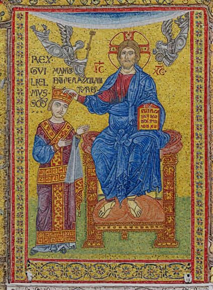 L'incoronazione del re normanno Guglielmo II da parte di Gesù Cristo