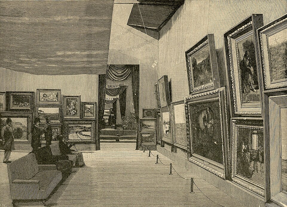 Esposizione Nazionale a Palermo 1891/92: Una sala della pittura