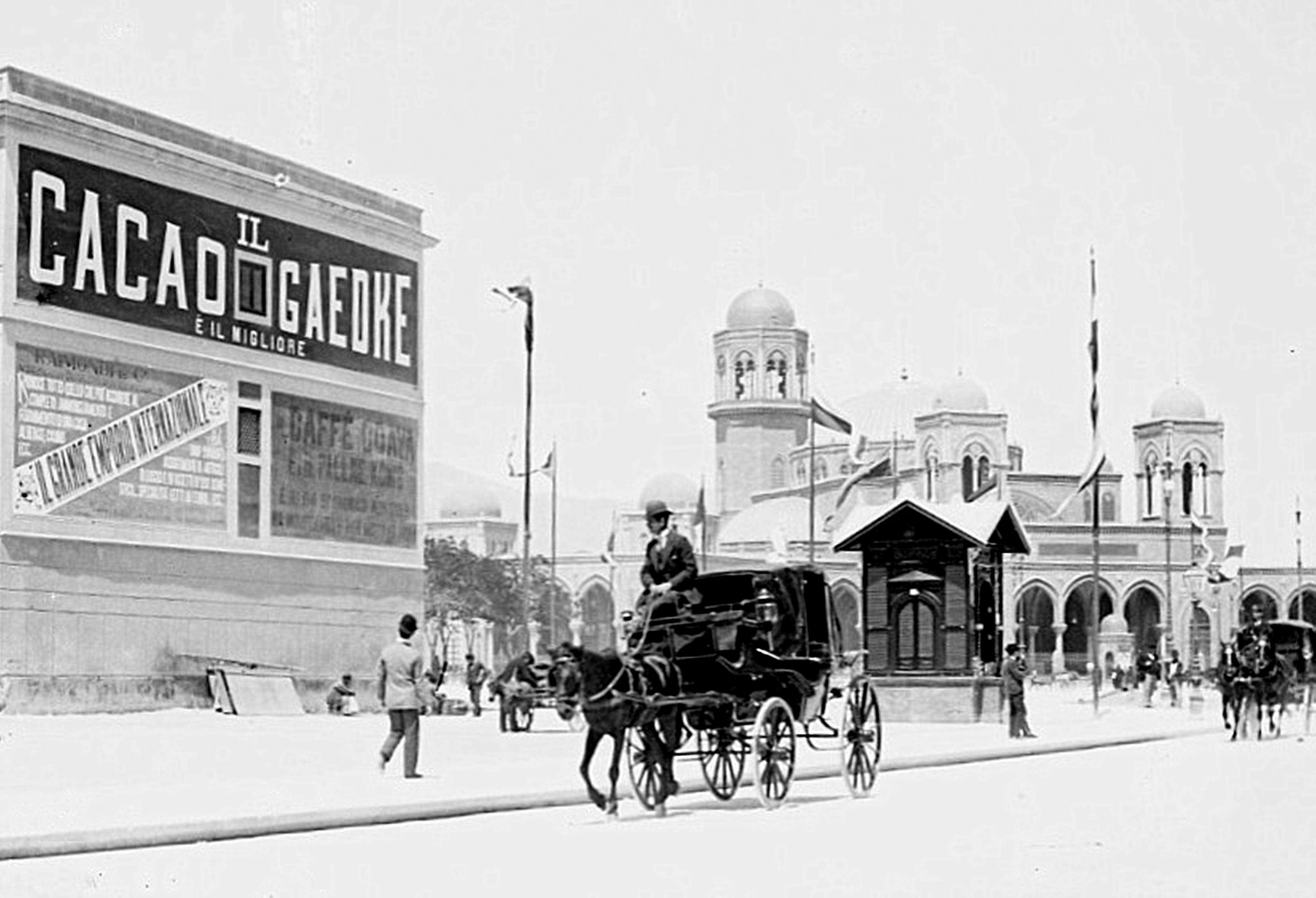 Palermo, Via Ruggero Settimo 1891 e Chiosco Ribaudo
